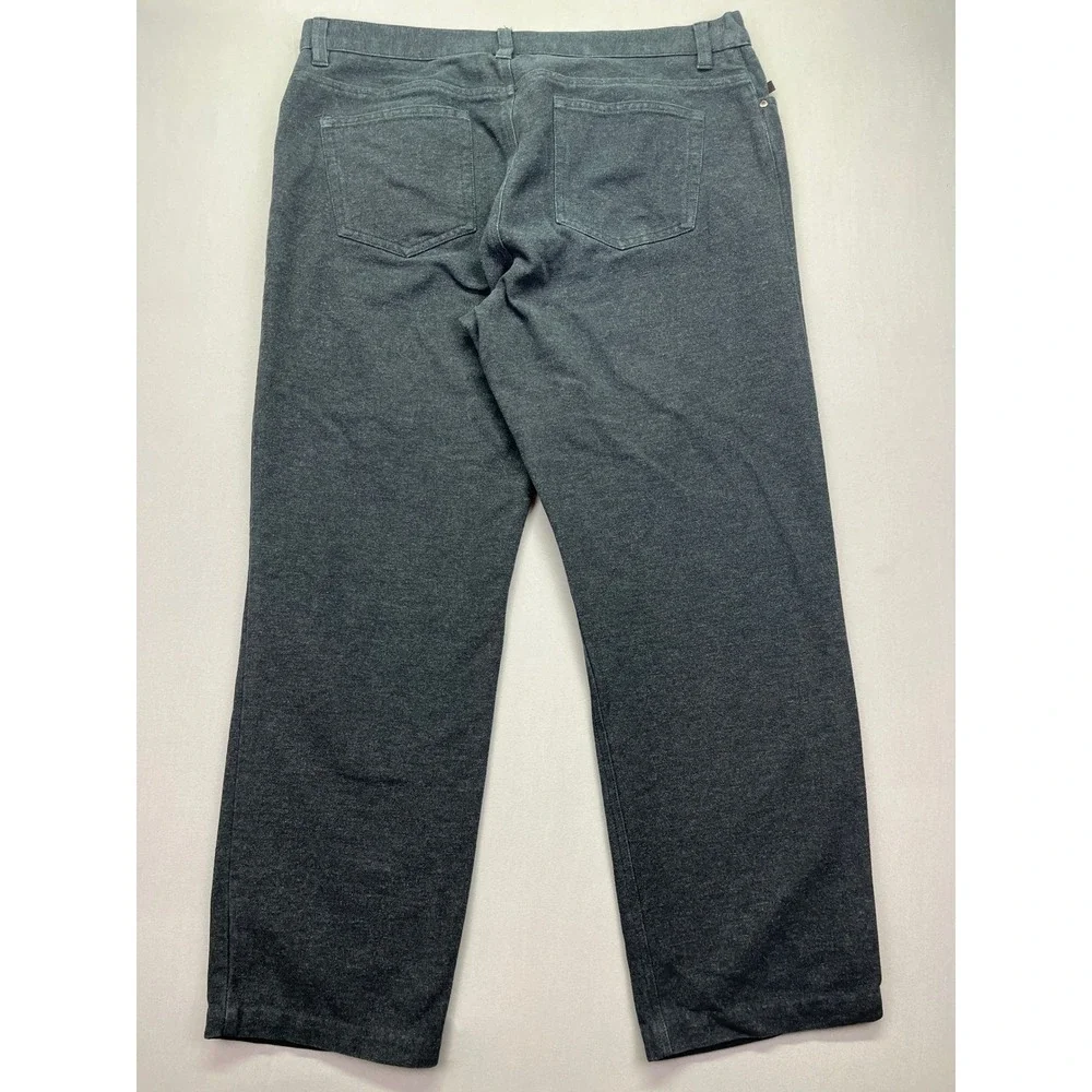Lauren Jeans Co Knit Denim Pants Comfort Stretch Casual Gray Women's 14 Fits 34